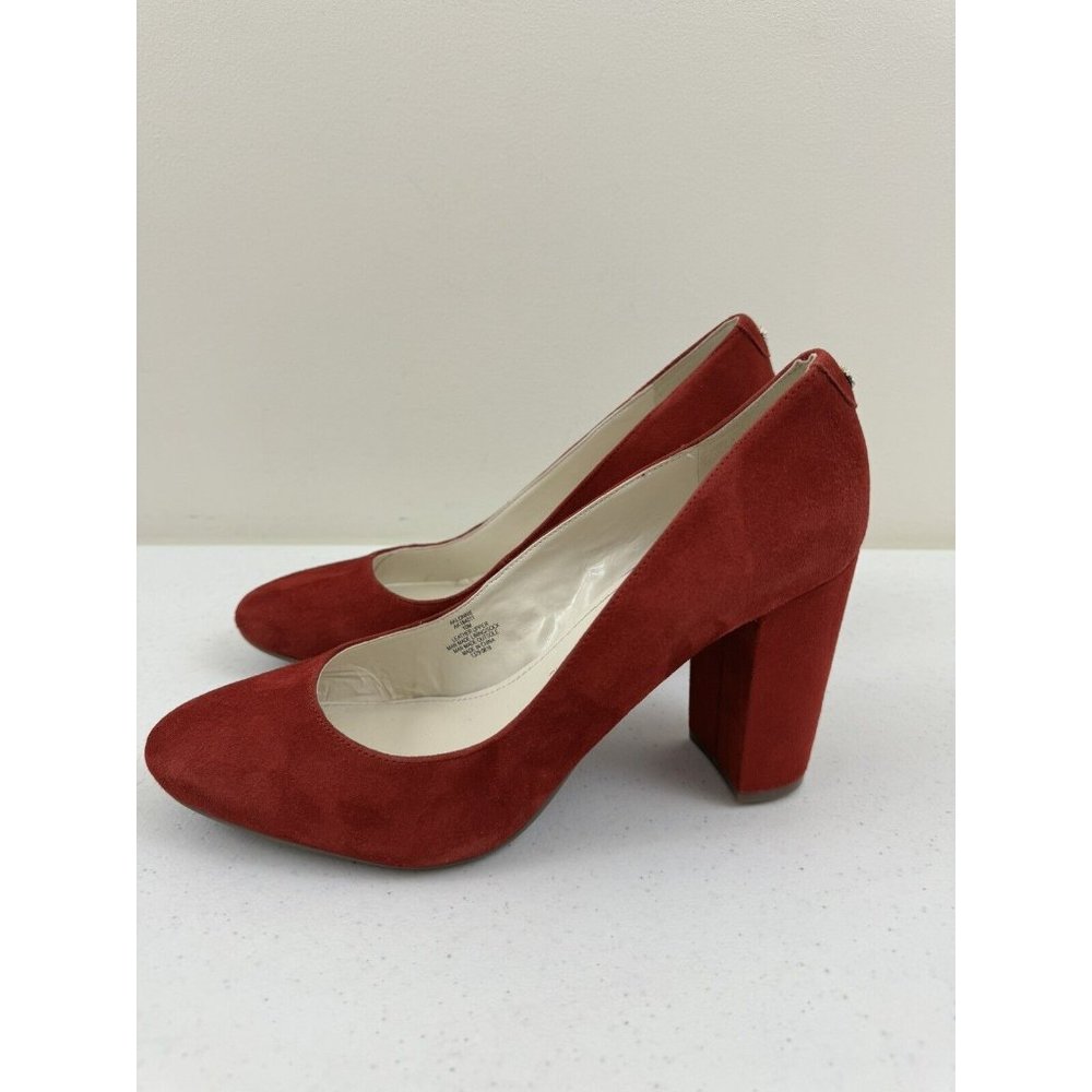 Anne Klein Lonnie Heels Women's Size 10 Red Leather - Picture 2 of 7